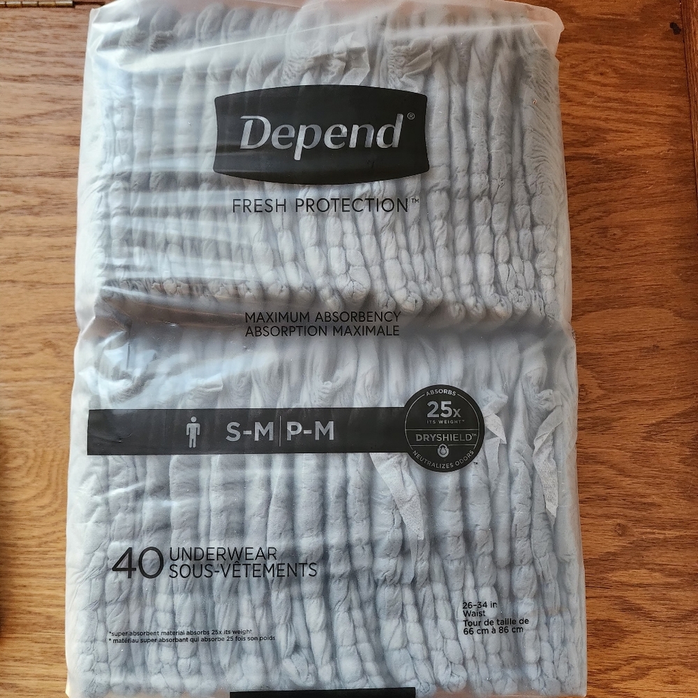 Depend For Men Small/Med Fresh Protection Adult Underwear 40 Ct Max Absorbency